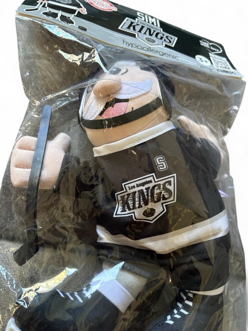 Dr. Simi Plush Los Angeles Kings Hockey Player Promotional Mascot Figure NIP
